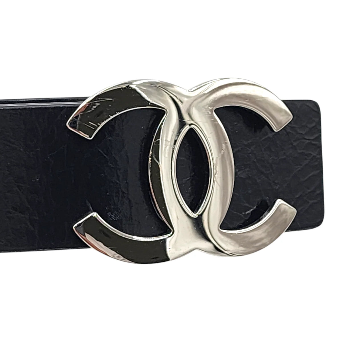 CHANEL CC Reversible Belt, Black and White Calfskin Leather, 80 cm | Shop Authentique Lux