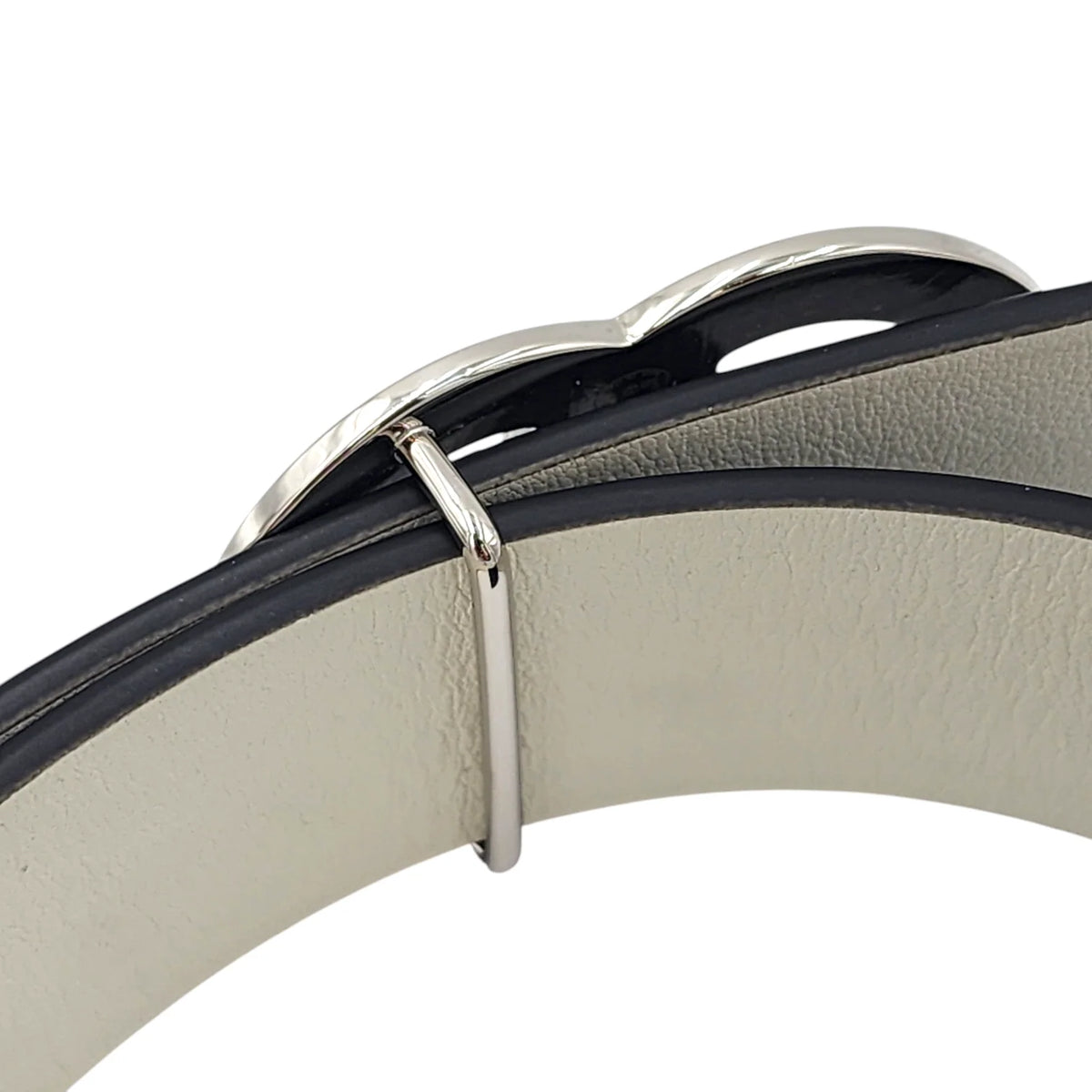 CHANEL CC Reversible Belt, Black and White Calfskin Leather, 80 cm | Shop Authentique Lux