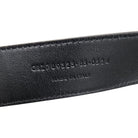 SAINT LAURENT Black Calfskin Leather Belt, Gold-Tone Buckle, 85 cm | Shop Authentique Lux
