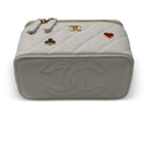 CHANEL Coco Casino Vanity Case, White Quilted Caviar Leather | Shop Authentique Lux