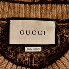 GUCCI Brown GG Wool Knit Dress with Gold-Tone Buttons | Shop Authentique Lux