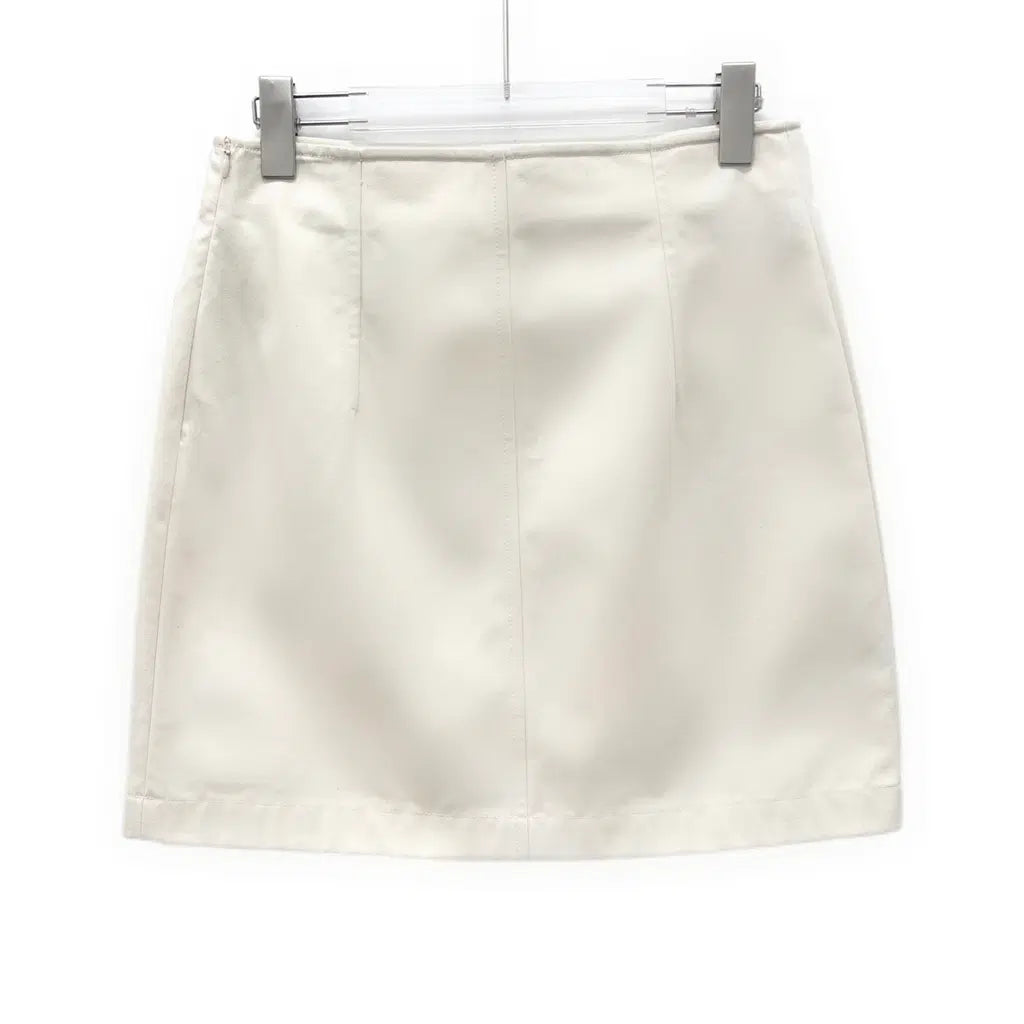 HERMÈS Runway Blanc Mini Skirt, Canvas and Hem Detail | Shop Authentique Lux