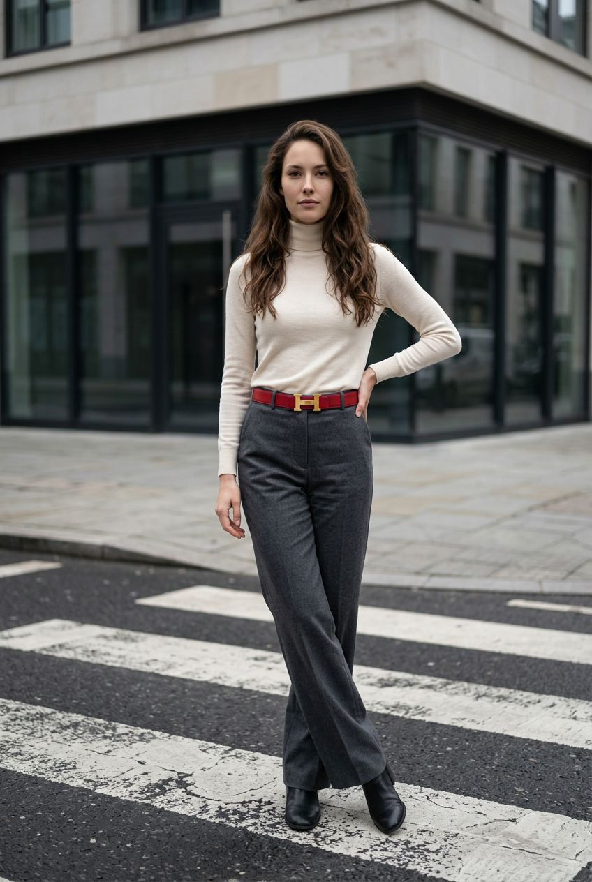 Hermès Reversible H Belt, 24mm Swift & Epsom Calfskin, Rose Mexico/Anemone, Size 80, Full Set | Shop Authentique Lux