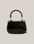 Gucci Bamboo 1947 Medium Top Handle Bag with Smooth Leather and Curved Bamboo Handle - Authentique Luxury