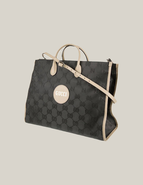 Gucci Off The Grid Econyl GG Tote with Leather Trim and Detachable Strap – Authentique Luxury